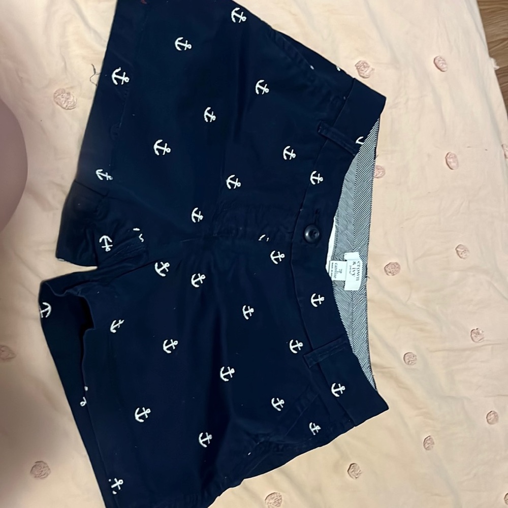 Blue, anchor shorts